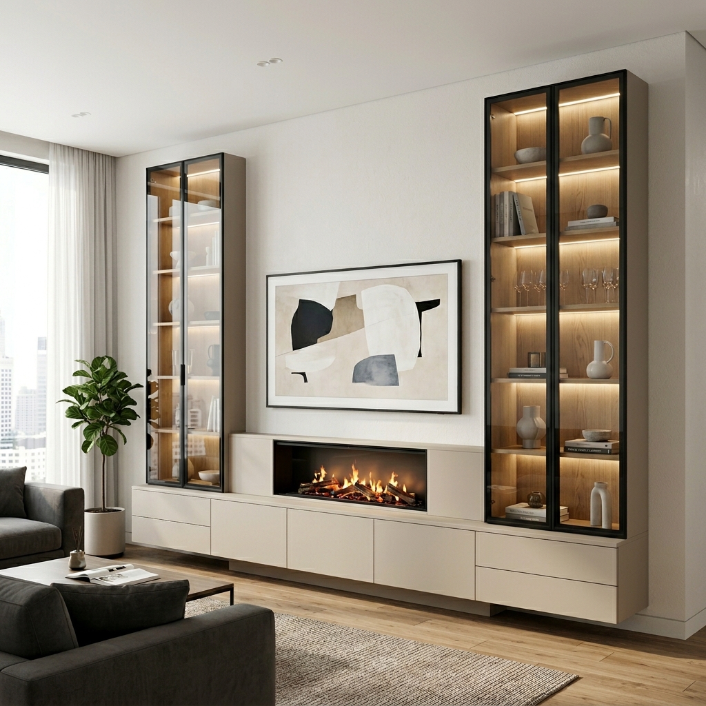 Модульный гостиный гарнитур с витринами Айрис